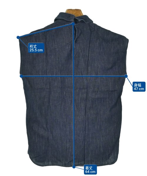 HYKE（ハイク）ブラウス 紺 サイズ:1(S位) レディース/2200633877033