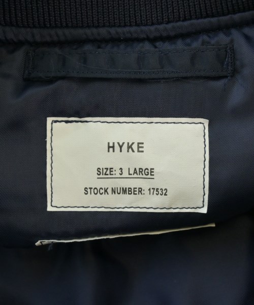 HYKE（ハイク）ミリタリーブルゾン 紺 サイズ:3(L位) メンズ/2200643935013