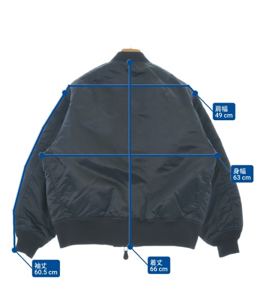 HYKE（ハイク）ミリタリーブルゾン 紺 サイズ:3(L位) メンズ/2200643935013