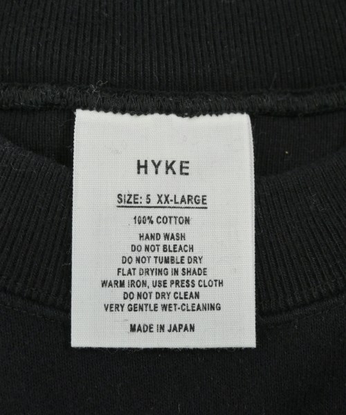 HYKE（ハイク）スウェット 黒 サイズ:XXL メンズ/2200644285032