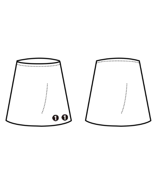 HYKE（ハイク）ひざ丈スカート 青 サイズ:1(S位) レディース/2200621707120