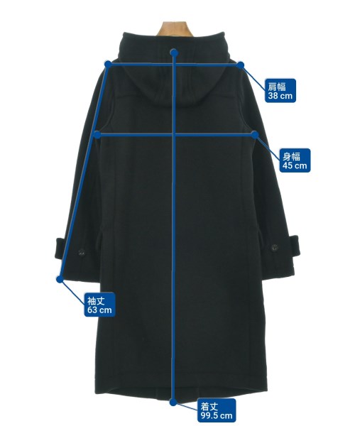 HYKE（ハイク）ダッフルコート 黒 サイズ:2(M位) レディース/2200627903014