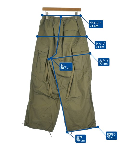 HYKE（ハイク）カーゴパンツ カーキ サイズ:5(XXL位) メンズ/2200626864262