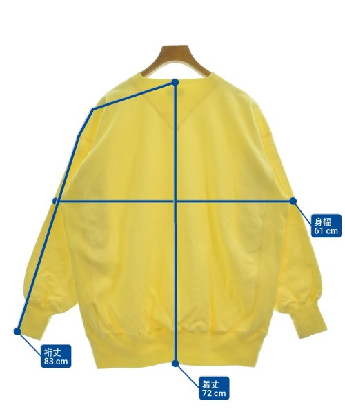 HYKE（ハイク）スウェット 黄 サイズ:1(S位) レディース/2200628783080