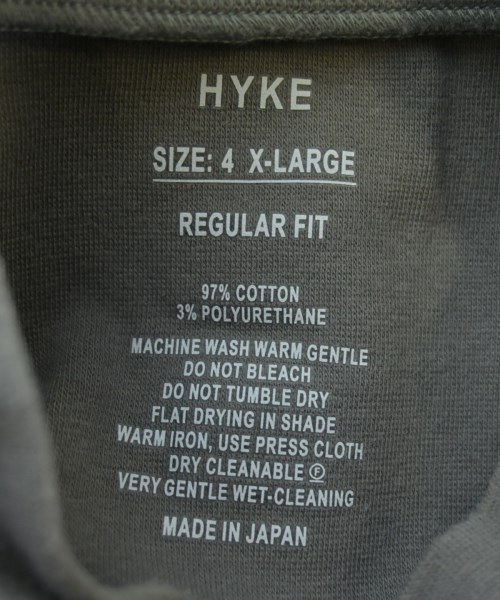 HYKE（ハイク）Tシャツ・カットソー グレー サイズ:XL メンズ/2200609028094
