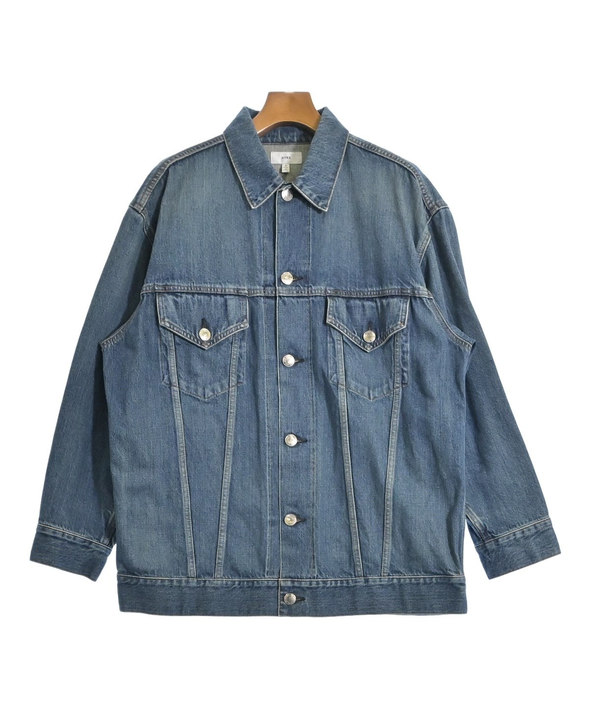 HYKE（ハイク）デニムジャケット 青 サイズ:3(L位) レディース