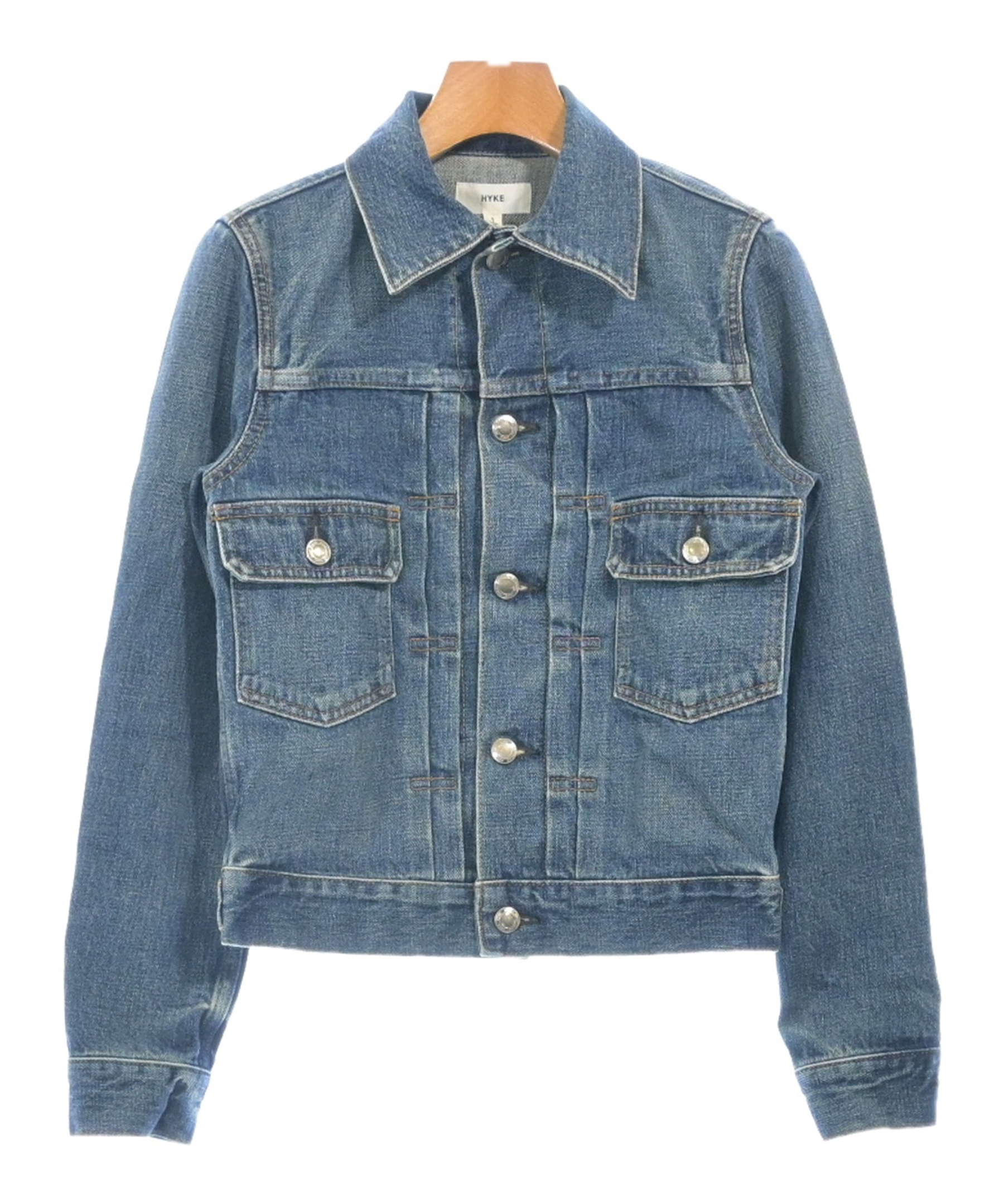 新品未使用【HYKE】レディース デニムジャケット HYKE（ハイク）デニムジャケット 青 サイズ:1(S位) レディース