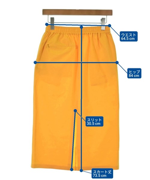 HYKE（ハイク）ひざ丈スカート 黄 サイズ:1(S位) レディース/2200618049202