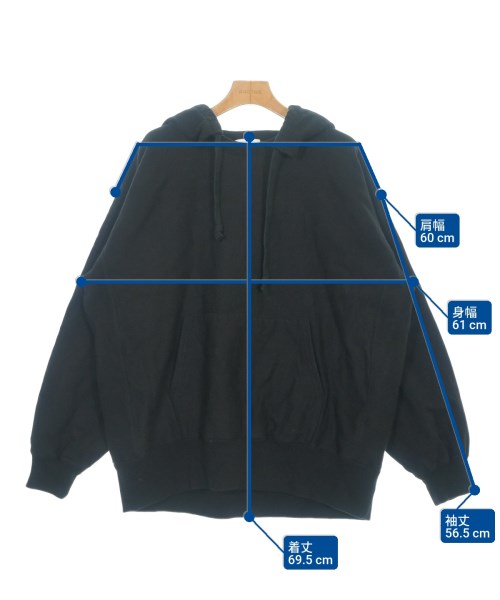 HYKE（ハイク）パーカー 黒 サイズ:4(M位) メンズ/2200618949090