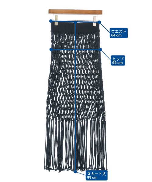 HYKE（ハイク）ロング・マキシ丈スカート 黒 サイズ:1(S位) レディース/2200610011030