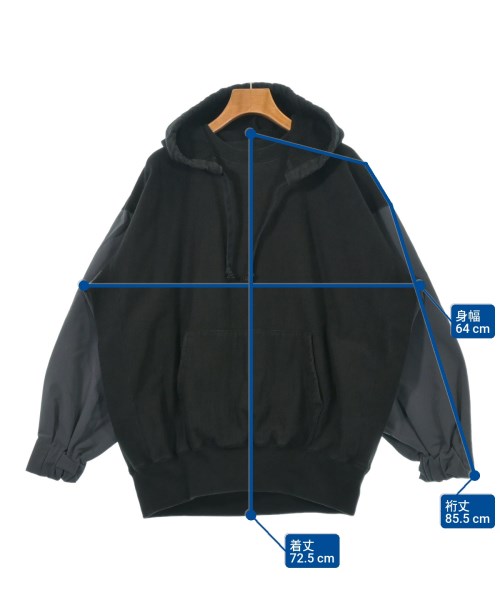 HYKE（ハイク）パーカー 黒 サイズ:1(S位) レディース/2200610011078