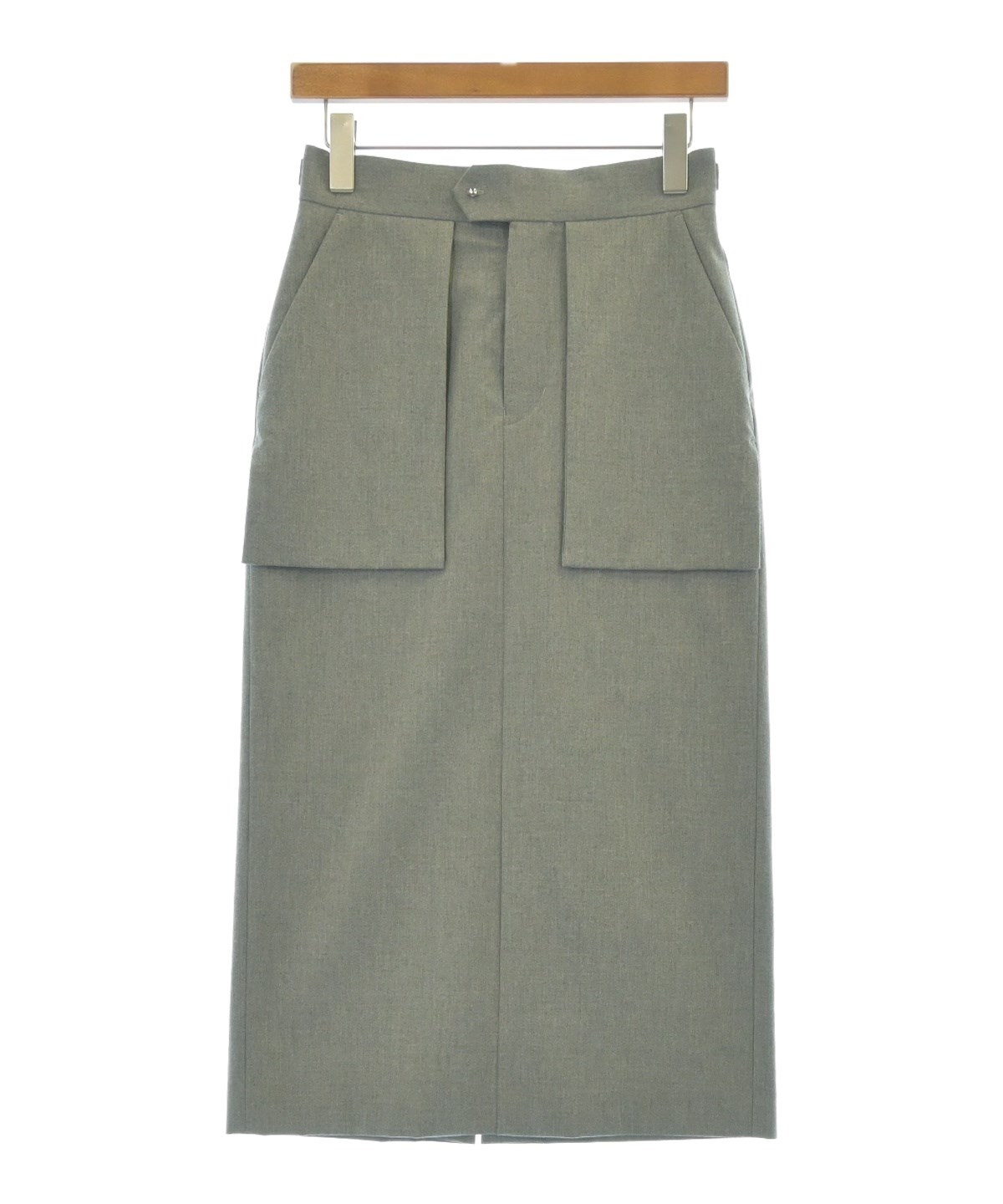 HYKE オリーブグレー プリーツ スカート サイズ1 HYKE オリーブグレー プリーツ スカート サイズ1 HYKE オリーブ
