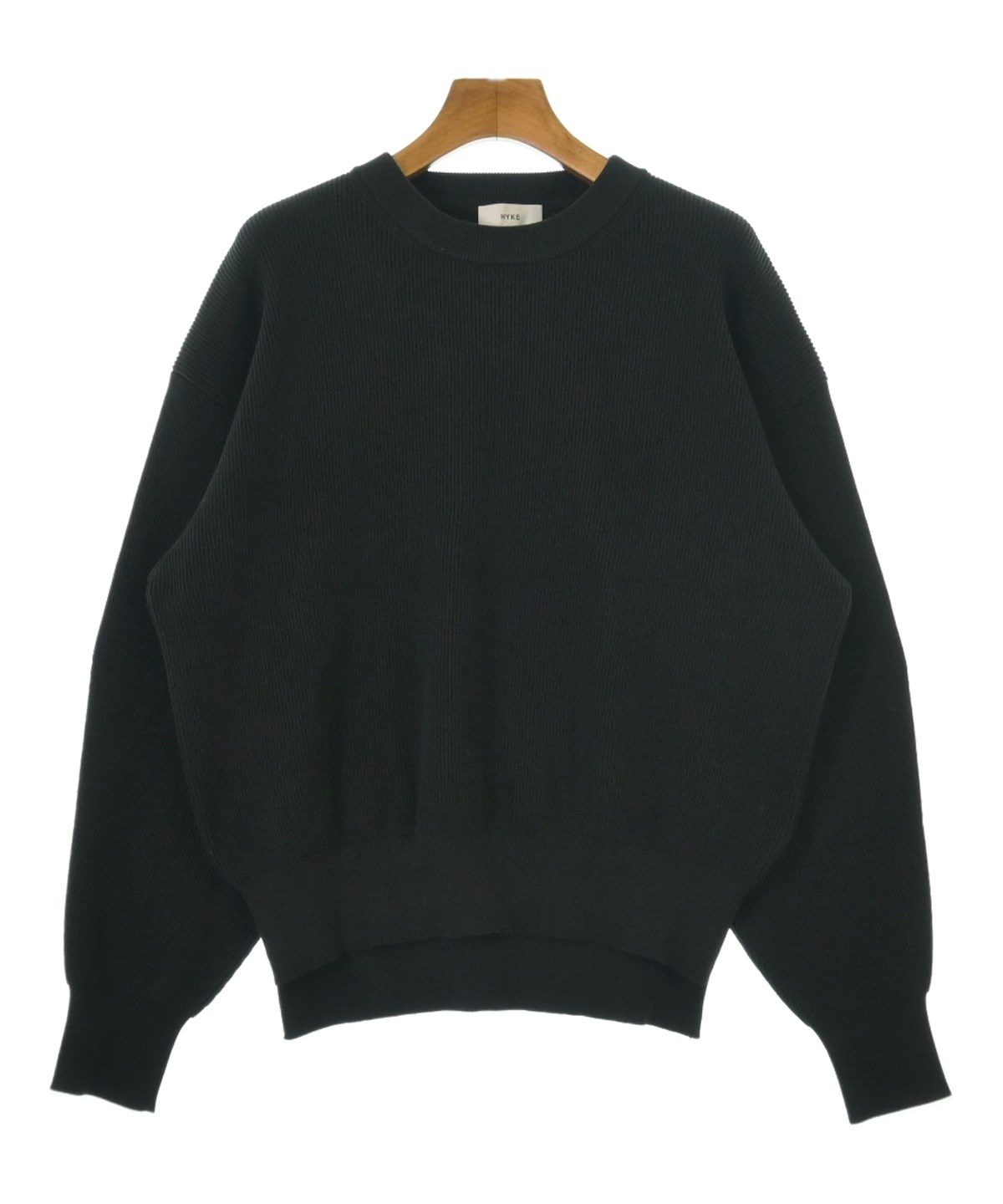 【HYKE】長袖セーター　size2　ブラウン HYKE ALPACA SWEATER POWER SHOULDER アルパカ セーター 定価