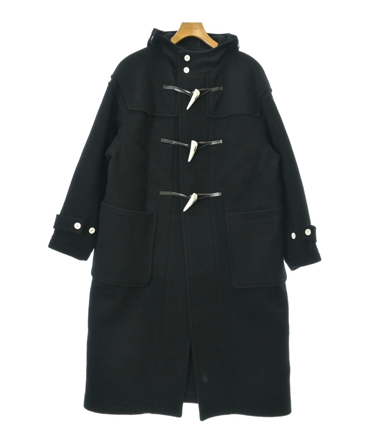 HYKE（ハイク）ダッフルコート 黒 サイズ:4(XL位) メンズ