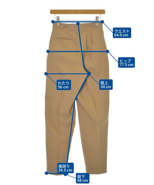 HYKE（ハイク）スラックス ベージュ サイズ:1(S位) レディース/2200672551024