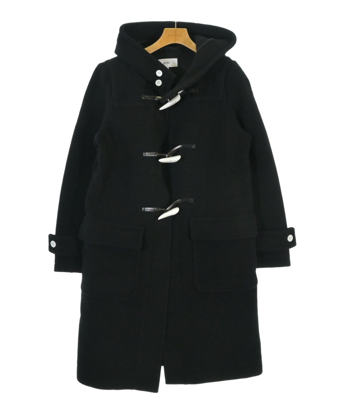 HYKE ダッフルコート ブラック　サイズ2 ハイク HYKE（ハイク）ダッフルコート 黒 サイズ:2(M位) レディース