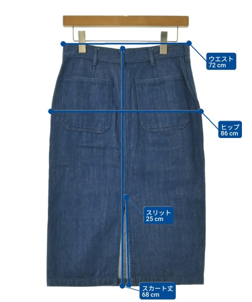 HYKE（ハイク）ロング・マキシ丈スカート 青 サイズ:2(M位) レディース/2200672756054