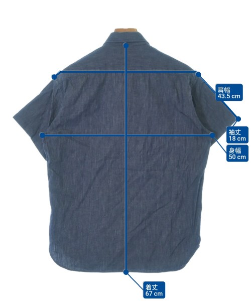 HYKE（ハイク）カジュアルシャツ 紺 サイズ:2(M位) レディース/2200677791043