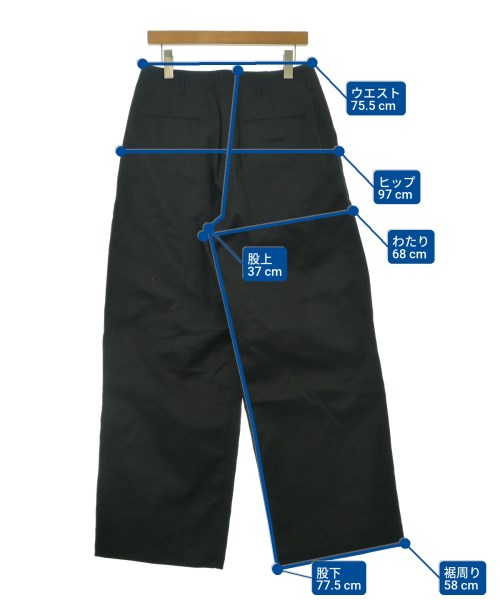 HYKE（ハイク）チノパン 黒 サイズ:XXL メンズ/2200678328101