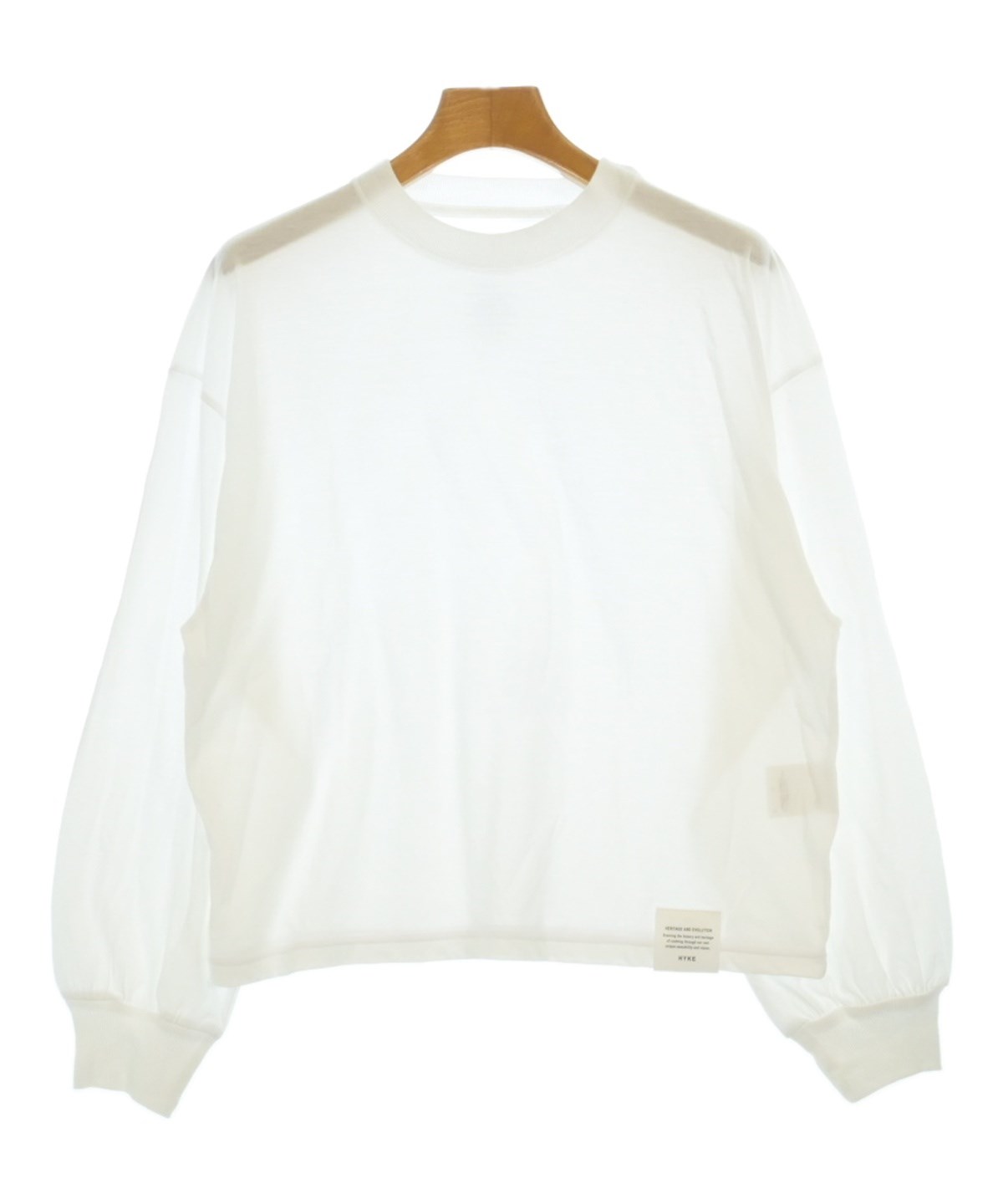 hyke 長袖白シャツ　定価4万 HYKE（ハイク）Tシャツ・カットソー 白 サイズ:1(S位) レディース