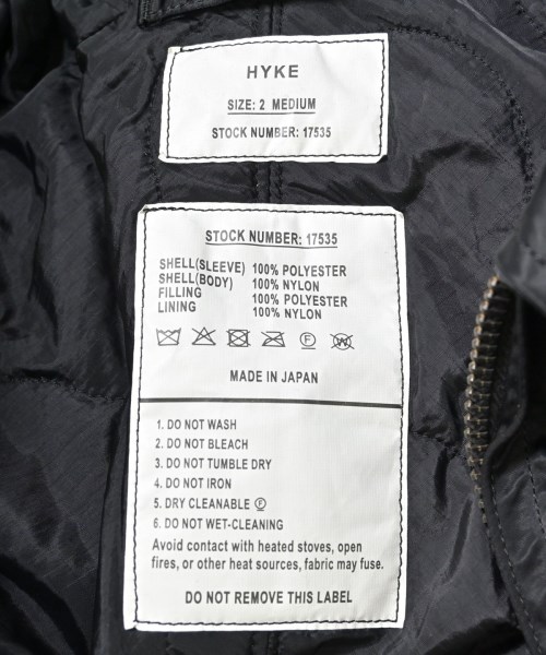 HYKE（ハイク）ミリタリーブルゾン 黒 サイズ:M レディース/2200696886010