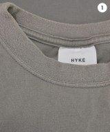 HYKE（ハイク）Tシャツ・カットソー グレー サイズ:1(S位) レディース/2200698911079
