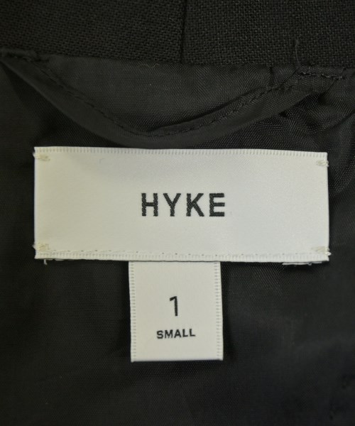 HYKE（ハイク）ノーカラージャケット 黒 サイズ:1(S位) レディース/2200695294021