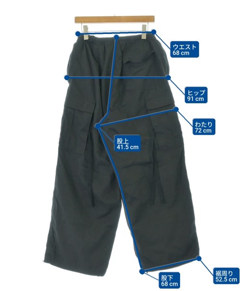 HYKE（ハイク）カーゴパンツ 黒 サイズ:4(XL位) メンズ/2200700862511
