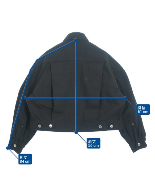 HYKE（ハイク）デニムジャケット 黒 サイズ:1(S位) レディース/2200651464017