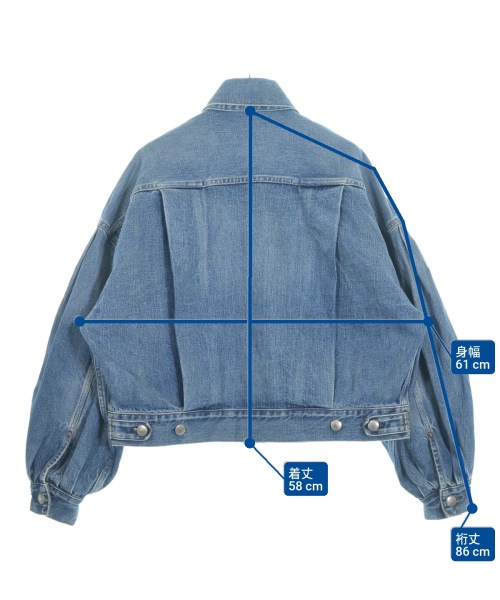 HYKE（ハイク）デニムジャケット 青 サイズ:1(S位) レディース/2200651214032