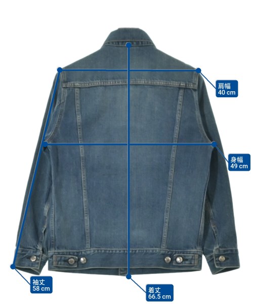 HYKE（ハイク）デニムジャケット 紺 サイズ:1(S位) メンズ/2200657967017