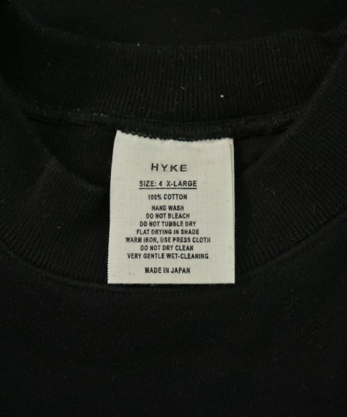 HYKE（ハイク）スウェット 黒 サイズ:XL メンズ/2200659155269