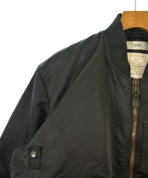 HYKE（ハイク）ミリタリーブルゾン 黒 サイズ:5(XXL位) メンズ/2200657383138