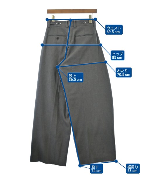 HYKE（ハイク）スラックス グレー サイズ:1(S位) レディース/2200661055168