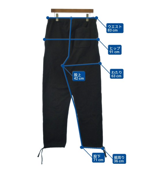 HYKE（ハイク）スウェットパンツ 黒 サイズ:5(L位) メンズ/2200713650037
