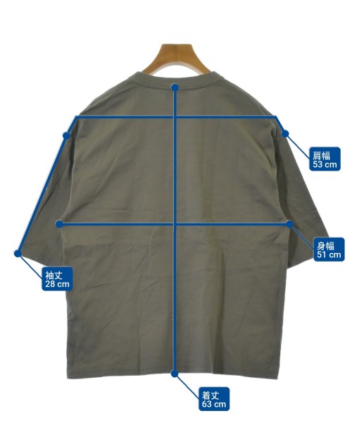 HYKE（ハイク）Tシャツ・カットソー カーキ サイズ:1(S位) メンズ/2200714676012