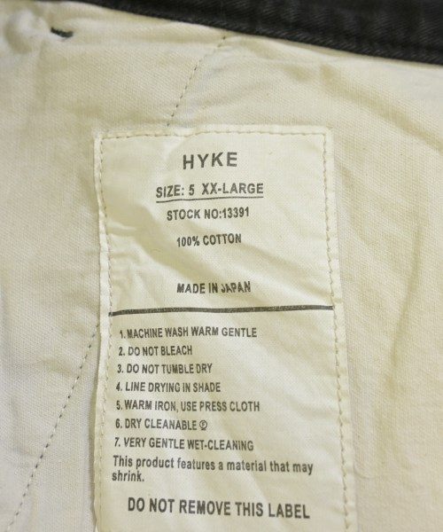 HYKE（ハイク）デニムパンツ 黒 サイズ:XXL メンズ/2200714697031