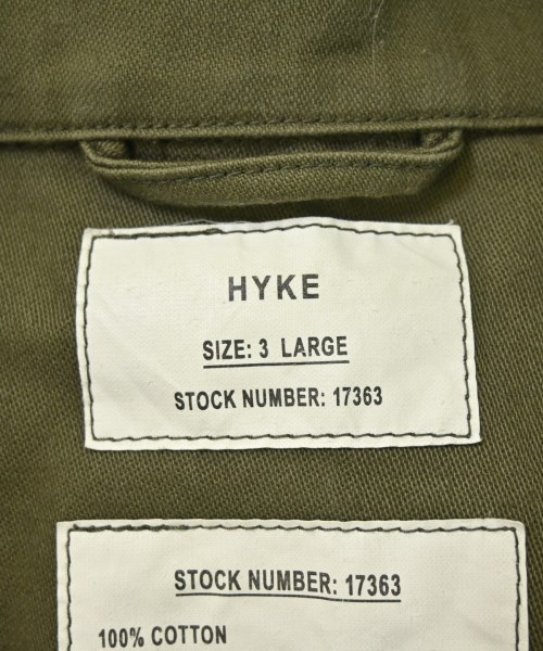 HYKE（ハイク）ミリタリーブルゾン カーキ サイズ:L レディース/2200712127011