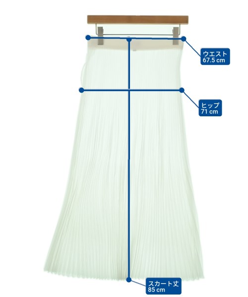 HYKE（ハイク）ロング・マキシ丈スカート 白 サイズ:1(S位) レディース/2200636605046