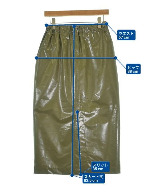 HYKE（ハイク）ロング・マキシ丈スカート カーキ サイズ:2(M位) レディース/2200647132012