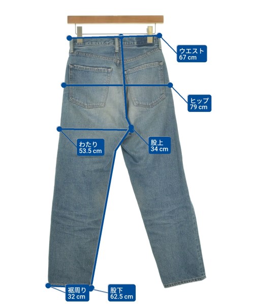 HYKE（ハイク）デニムパンツ 青 サイズ:27(M位) レディース/2200647403037