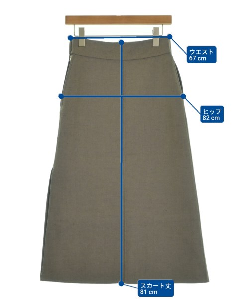 HYKE（ハイク）ロング・マキシ丈スカート グレー サイズ:1(S位) レディース/2200645824025