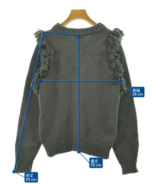 HYKE（ハイク）ニット・セーター グレー サイズ:1(S位) レディース/2200635295019