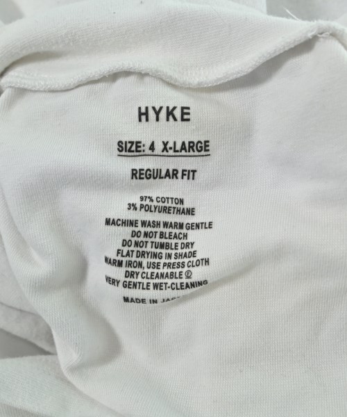 HYKE（ハイク）Tシャツ・カットソー 白 サイズ:4(XL位) メンズ/2200653351094