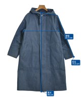 HYKE（ハイク）ステンカラーコート 青 サイズ:1(S位) レディース/2200648154082