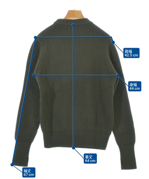 HYKE（ハイク）ニット・セーター カーキ サイズ:1(S位) レディース/2200647770092