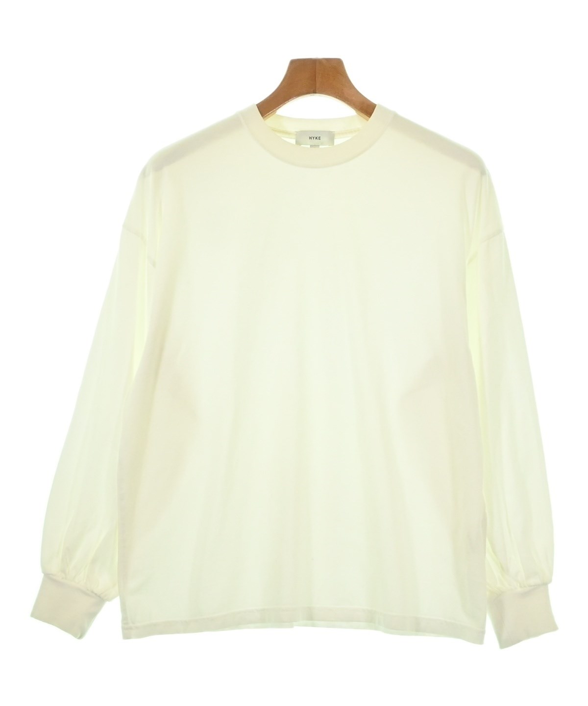 HYKE ホワイト 長袖カットソー F HYKE（ハイク）Tシャツ・カットソー 白 サイズ:1(S位) レディース