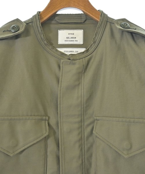 HYKE（ハイク）ミリタリーブルゾン カーキ サイズ:2(M位) レディース/2200662984054