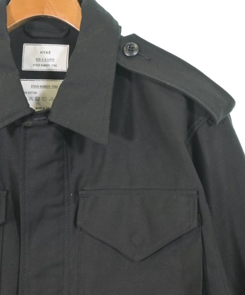 HYKE（ハイク）ミリタリーブルゾン 黒 サイズ:XL メンズ/2200663723096