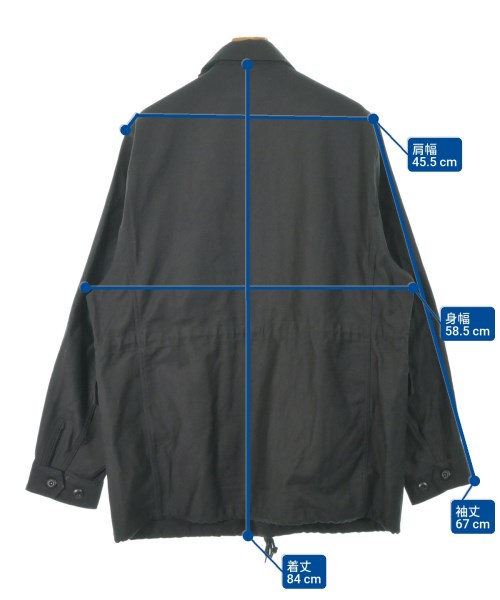 HYKE（ハイク）ミリタリーブルゾン 黒 サイズ:XL メンズ/2200663723096